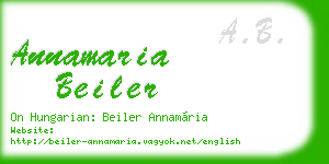 annamaria beiler business card